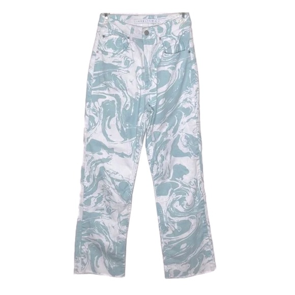 TINSELTOWN Womens High Rise 5 Pocket Wide Leg Jeans Graphic Jeans Size 3 - Picture 9 of 9